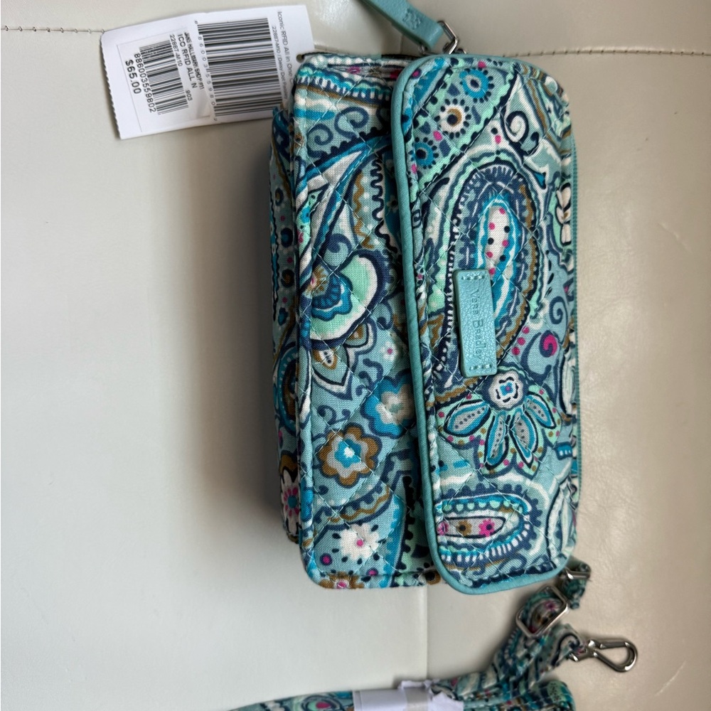 Vera Bradley Teal Paisley Crossbody Bag